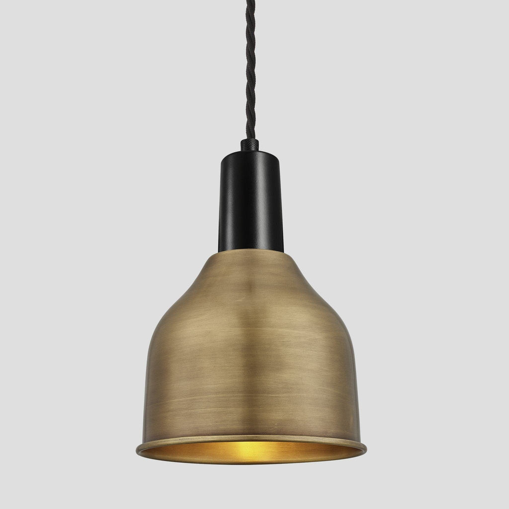 Pillar Geometric Cone Table Lamp - Brass - Industville