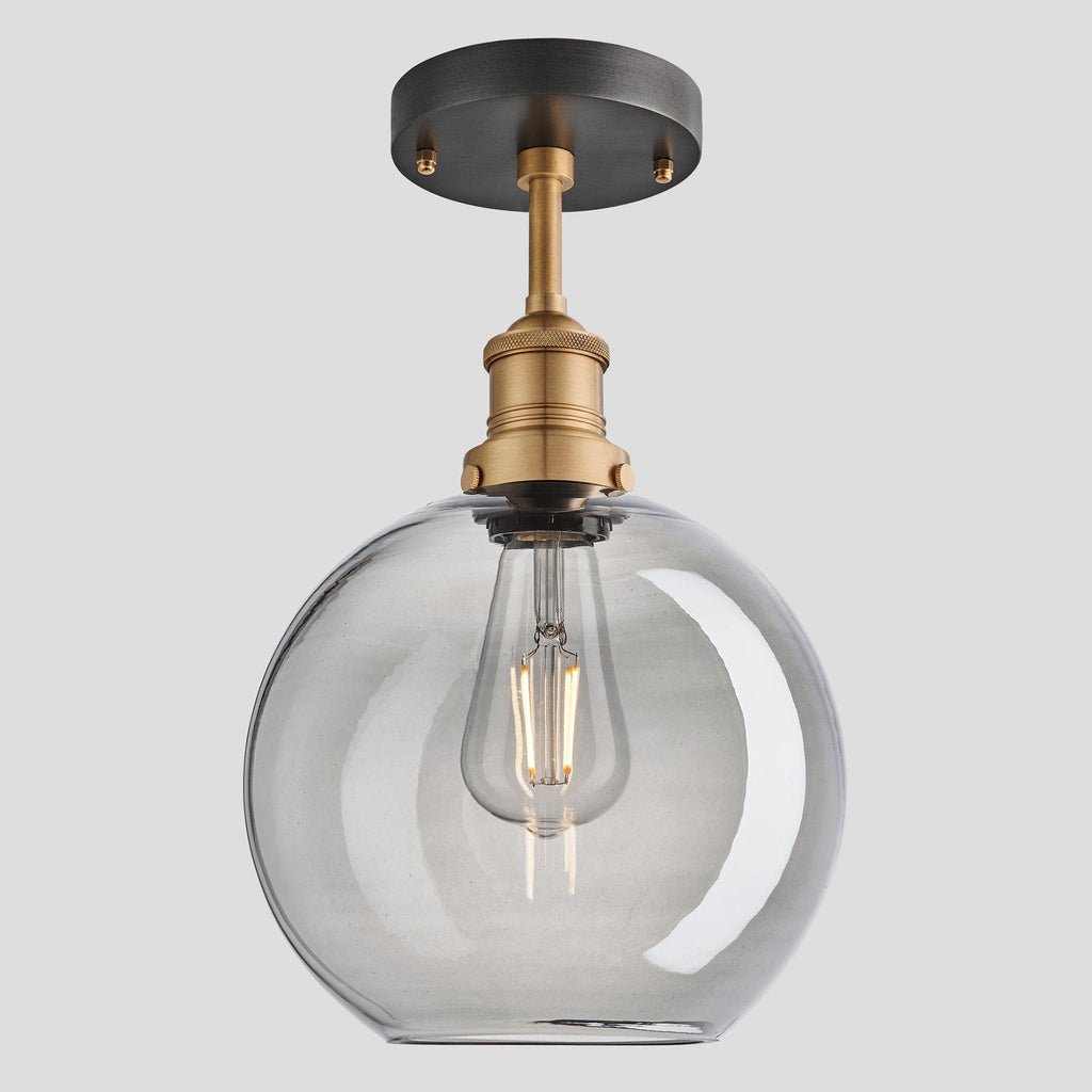 Geneva Collection Glass Semi Flush Mount Ceiling Globe Brass - Threshold™
