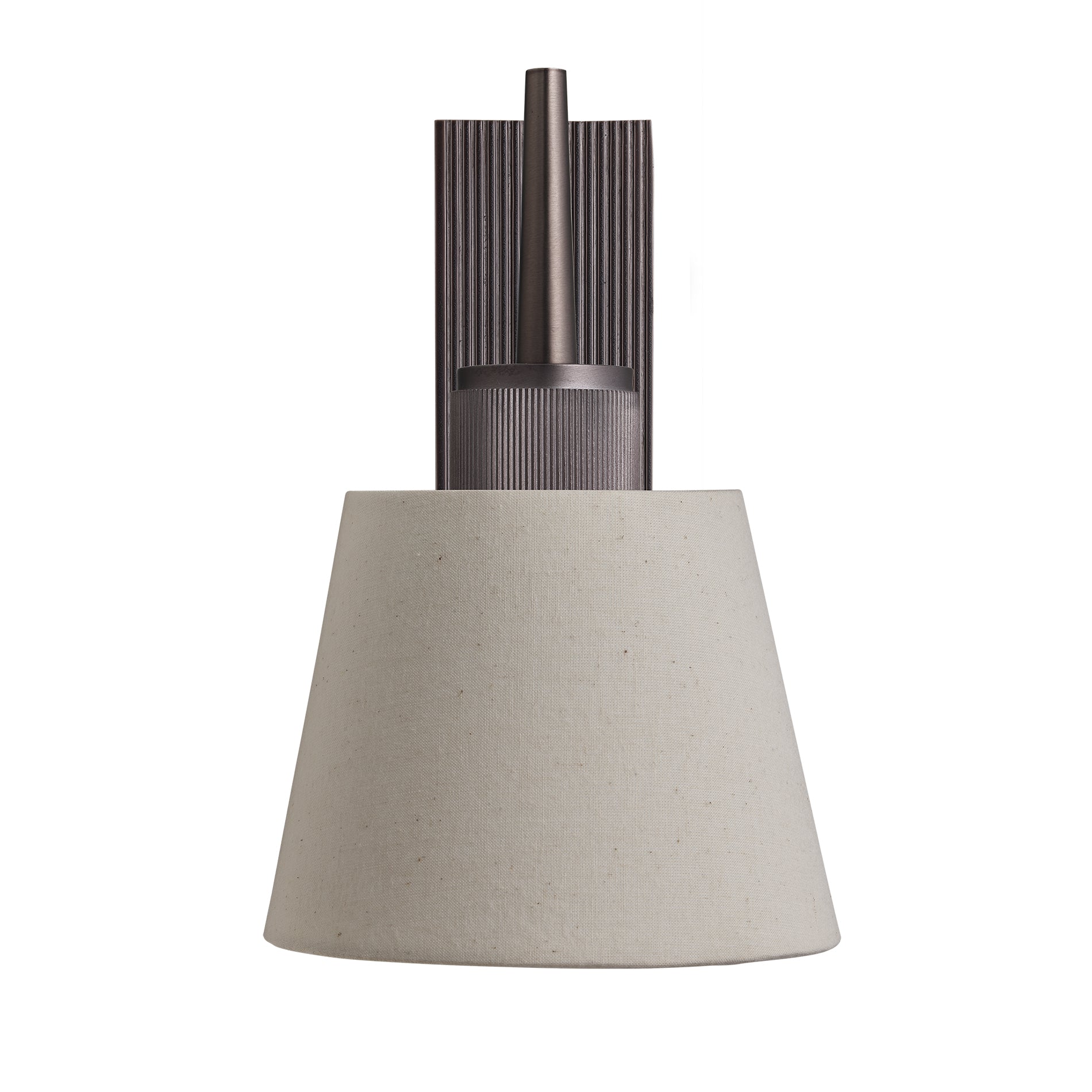 Henley Wall Light - Single - Bronze with  Light Natural Cotton Shade