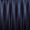 Dark Blue Round Fabric Flex - 3 Core Braided Cloth Cable Lighting Wire Industville FL-R-DBL