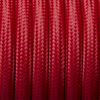 Red Round Fabric Flex - 3 Core Braided Cloth Cable Lighting Wire Industville FL-R-R